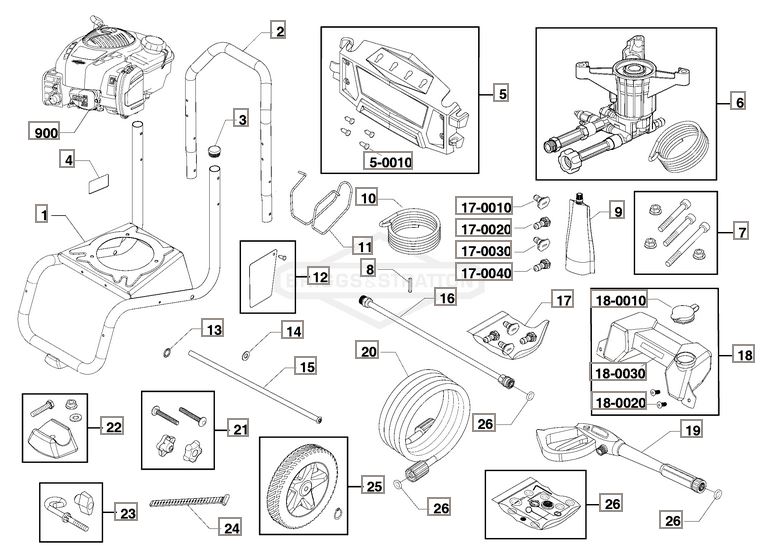 Craftsman Pressure Washer CMXGWAS020733Parts